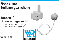 Einbau- und Bedienungsanleitung für Sonnen-/Dämmerungsmodul Artikel Nr. 9450, 9460